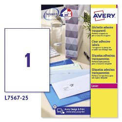 Avery Address Label L7567-25 Clear 25 labels per pack