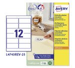 Avery L4743REV-25 300 labels per pack