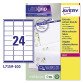 Avery L7159-100 Address Labels Self Adhesive 63.5 x 33.9 mm White 100 Sheets of 24 Labels