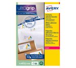 Etichette adesive Avery in carta bianca 199,6x289,1mm, 1 etichetta per foglio, adesivo permanente, laser, 100 fogli