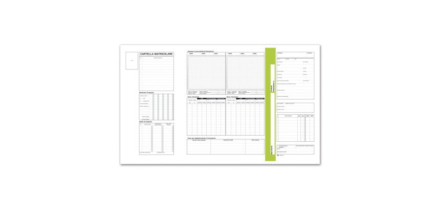 Cartelle matricolari dipendenti Data Ufficio Avorio rigato non perforato 32,5 x 25,5 cm carta 40 unità