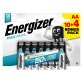 Pack 10 piles alcaline LR06 Energizer Max Plus AA + 4 offertes