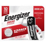 Energizer - Pack de 12 piles bouton Lithium CR2032 - 3 V