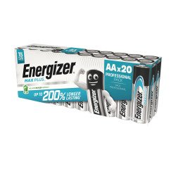 Pilas alcalinas AA Energizer Max Plus (paquete de 20) LR06