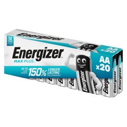 Pile alcaline Energizer Max Plus AA - Pack de 20 LR06