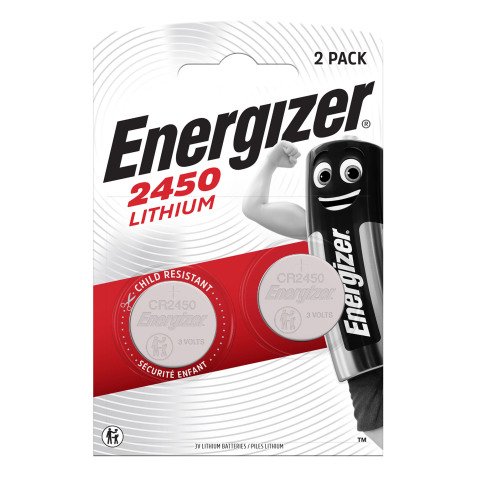 Energizer - Pack de 2 piles bouton Lithium CR2450- 3 V