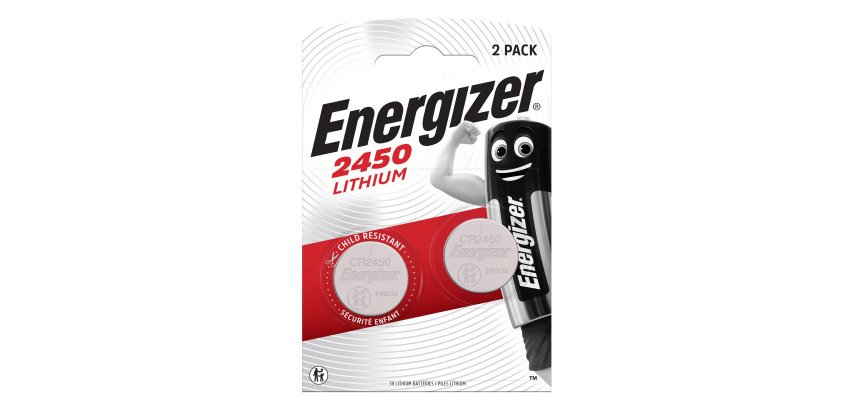 Energizer - Pack of 2 Lithium Button Batteries CR2450 - 3V