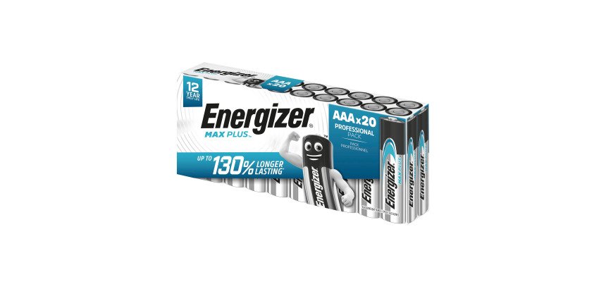 Pile alcaline Energizer Max Plus AAA - Pack de 20 LR03