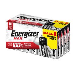 Pack de 24 pilas alcalinas Energizer Max AAA LR03 + 8 gratis