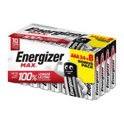 Energizer Max - Pack de 32 piles Alcalines AAA/LR03 - 1,5 V