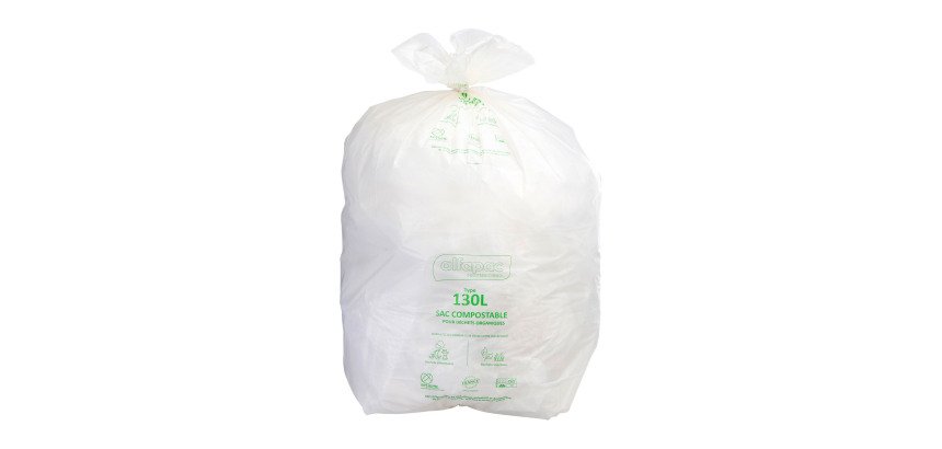 Sac poubelle pour déchets compostable 130 L Alfapac professionnel - 20 sacs