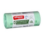 Sac poubelle pour déchets compostable 110 L Alfapac professionnel - 20 sacs