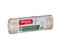 Müllsack für kompostierbare Abfälle  50 L Alfapac professionell - 20 Beutel