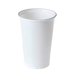 Vaso blanco de plástico polipropileno 220 ml - paquete de 100