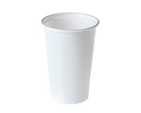 Vaso blanco de plástico polipropileno 220 ml - paquete de 100