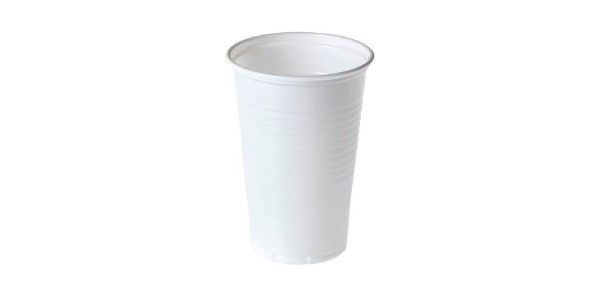 Vaso blanco de plástico polipropileno 220 ml - paquete de 100