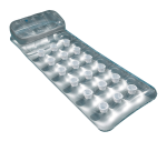 Colchoneta hinchable capacidad para 18 vasos