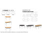 Trapezoidal table Comfort chromed undercarriage