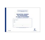 Registre unique du personnel elve a4 210x297mm papier lisse épais 52 pages imprimées recto verso