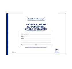 Registre Unique d'inscription du personnel et des stagiaires Elve 1464, 21 x 29,7 cm, 34 pages