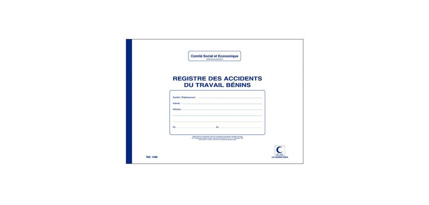 Registre 'Accidents du travail bénins' Elve 1468 - 21 x 29,7 cm, 20 pages