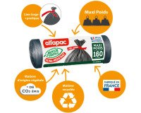 Garbage bag Alfapac 160 liters - Box of 30