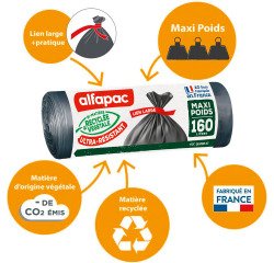 Garbage bag Alfapac 160 liters - Box of 30