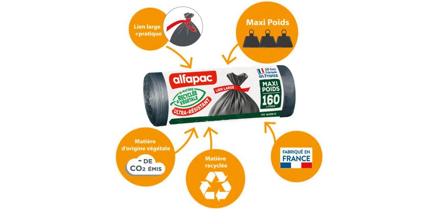 Garbage bag Alfapac 160 liters - Box of 30