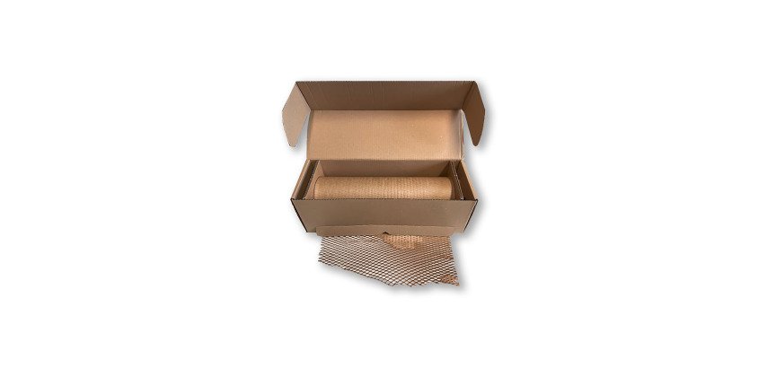 Carta per imballo con dispenser Honeycomb - h 35.5 cm x 75-130 m