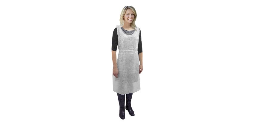 Disposable white apron - pack of 100