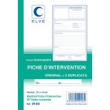 Manifold ficher d'intervention Elve 21 x 14 cm,  50 feuillets tripli