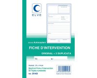 Manifold ficher d'intervention Elve 21 x 14 cm,  50 feuillets tripli