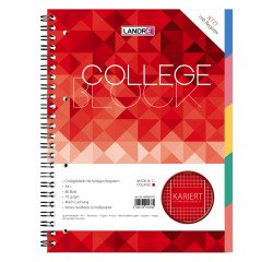 Cahier à spirale A4 avec intercalaires 'Collège' Landré