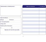 Carnet de bord pour véhicules de service, Elve