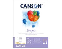 Bloc de 50 feuilles de papier dessin blanc A3  Canson IMAGINE 200 g