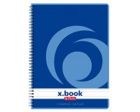 Cahier spirale Herlitz  X Book A5, blanc ligné, 160 pages
