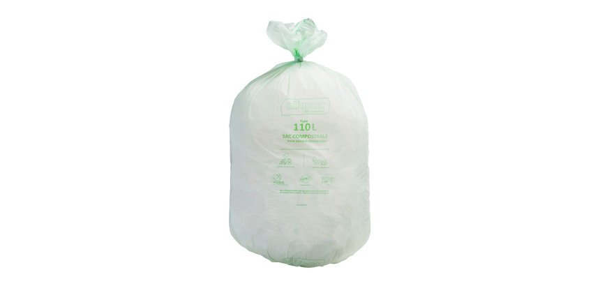 Sac poubelle pour déchets compostable 110 L Alfapac professionnel - 20 sacs