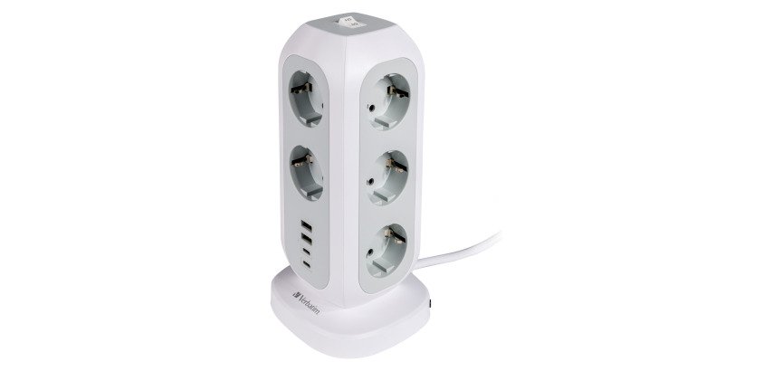 Torretta multiprese 15 in 1 Verbatim 11xEU CA; 2xUSB; 2xUSB-C