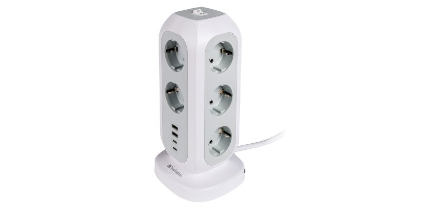 Torretta multiprese 15 in 1 Verbatim 11xEU CA; 2xUSB; 2xUSB-C