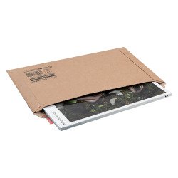 Large opening A4+ cardboard shipping pouch - 3.5 x 34 x 23.5 cm