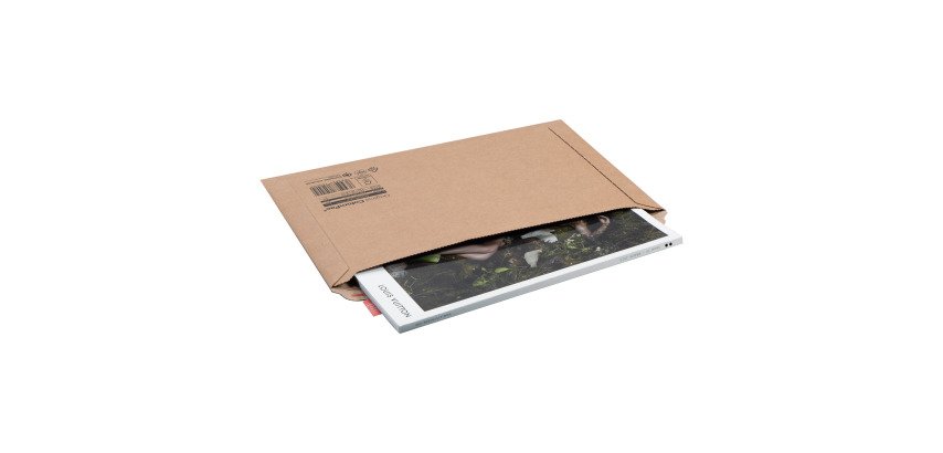 Large side opening cardboard shipping pouch