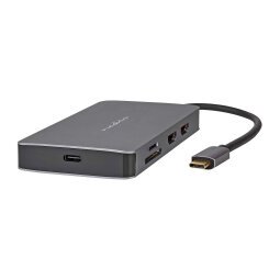 Docking Adattatore USB-C 3.2 Gen 1 - Uscite SD&Micro SD/ RJ45 / USB-C / 2x HDMI™ / 2x USB - 5 Gbps - 0.20 m - Tondo - Placcato oro - PVC