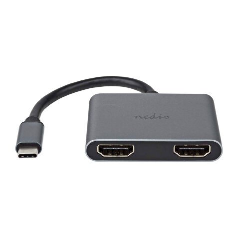 Docking Adattatore USB-C 3.2 Gen 1 - Uscite  2x HDMI™ 4K@30Hz - 0.10 m - Tondo - Placcato nickel - PVC
