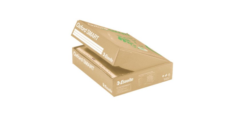 Buste a perforazione Universale Oxford Smart 100% riciclate Esselte Deluxe 22 x 30 cm trasparente polipropilene finitura goffrata a buccia d'arancia spessore alto 300 unità