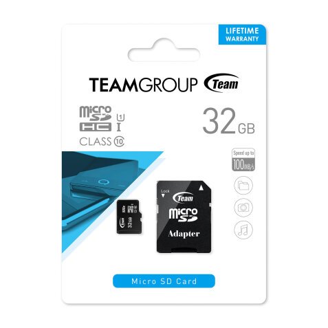 Tarjeta de memoria Micro SDHC 32 Gb clase 10 TeamGroup con adaptador