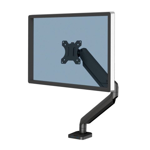 Brazo para monitor simple sistema de muelle a gas Platinum Fellowes negro