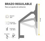 Brazo para monitor simple sistema de muelle a gas Platinum Fellowes