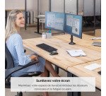 Bras porte écrans double Reflex Fellowes noir