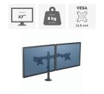 Bras porte écrans double Reflex Fellowes noir