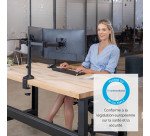 Bras porte écrans double Reflex Fellowes noir